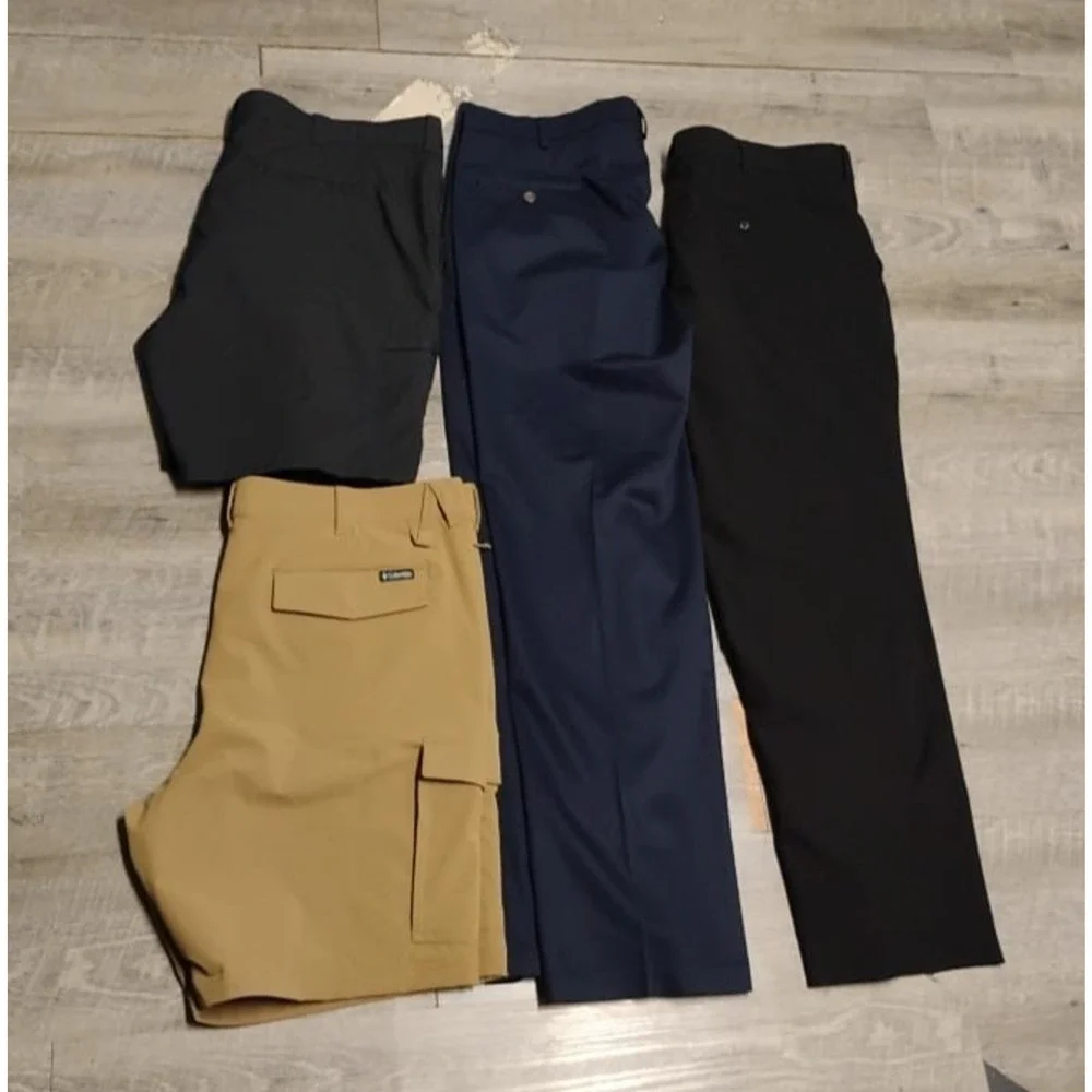lot of 4 Columbia, PGA tour, Haggar, Goerge Men''s Pants/shorts Sz 40X32 multico